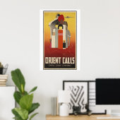 Orient Roept Vintage Reisposter - Ingelijst Poster (Thuiskantoor)