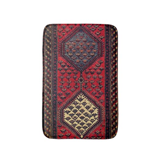 Oriënt rood runner patroon no2 badmat (Voorkant Verticaal)