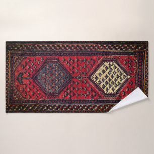 Oriënt-rood-runnerpatroon bad handdoek