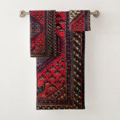 Oriënt-rood-runnerpatroon Bad Handdoek (Insitu)