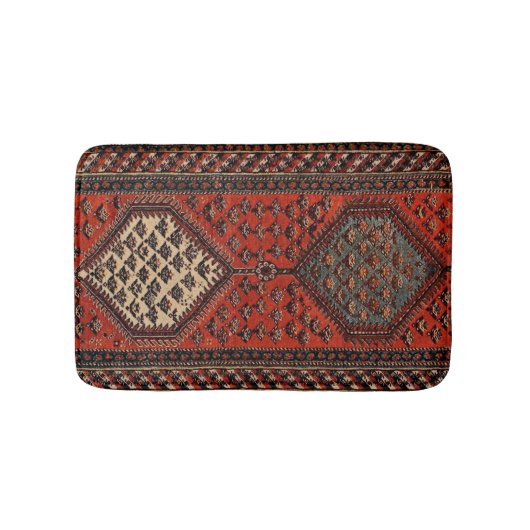 Oriënt-rood-runnerpatroon Badmat (Voorkant)