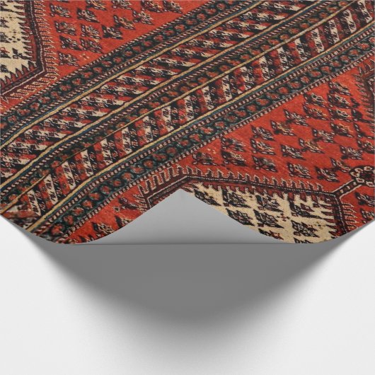 Oriënt-rood-runnerpatroon Cadeaupapier (Hoek)