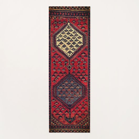 Oriënt-rood-runnerpatroon Yogamat (Voorkant)