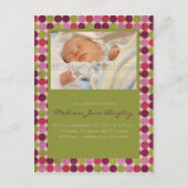 Orient Stippen Green · Aankondiging Baby (Voorkant)