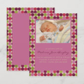 Orient Stippen Pink · Aankondiging Baby (Voorkant / Achterkant)