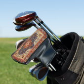 Oriënt Turks Perzisch tapijtpatroon Golfheadcover (Insitu)