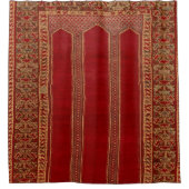 Oriënt Turks Perzisch tapijtrood Douchegordijn (Voorkant)