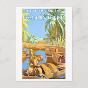 Orient Vintage Travel Poster teruggezet Briefkaart