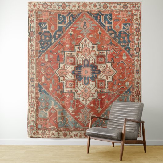 ORIENTAAL ANTIEK ONTWERP WANDKLEED (In situ)