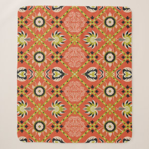 Orientaal damespatroon. Talavera-aardewerk. Azulej Sherpa Deken