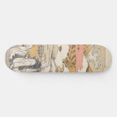 Orientaal-japans man dat het uitzicht Fuji bewonde Persoonlijk Skateboard (Horizontaal)