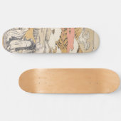 Orientaal-japans man dat het uitzicht Fuji bewonde Persoonlijk Skateboard (Horizontaal)