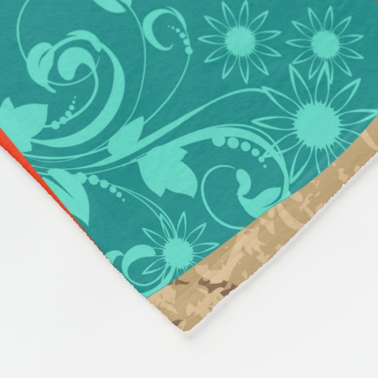 Orientaal meisje in retro costumejapans, chinees,  fleece deken (Hoek)