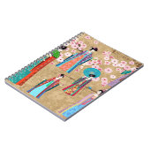 Orientaal meisje in retro costumejapans, chinees,  notitieboek (Linkerzijde)