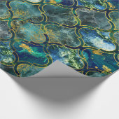 Orientaal Patroon met marmer en goud Cadeaupapier (Hoek)