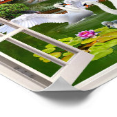 ORIENTAAL SWAN GARDEN FAKE WINDOW POSTER (Hoek)