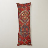 Orientaal tapeontwerp, donkerrood, nr. 5 lichaamskussen (Achterkant (Verticaal))