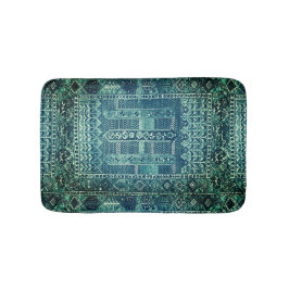 Orientaal tapeontwerp in blauwdruk badmat