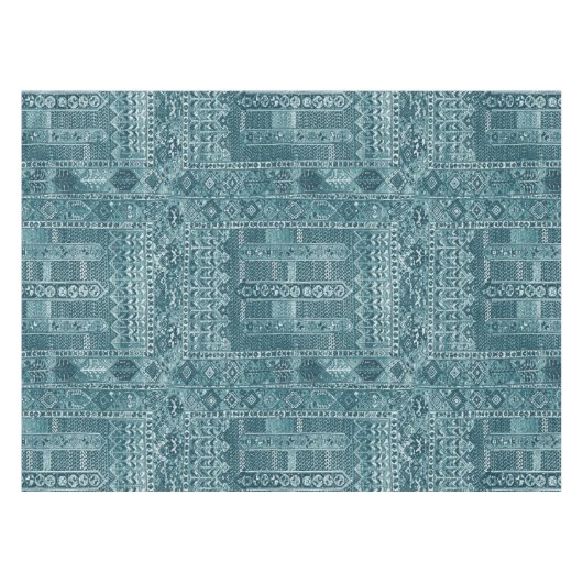 Orientaal tapeontwerp in blauwe tinten tafelkleed (Voorkant (Horizontaal))