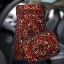 Orientaal tapeontwerp in donkerrood