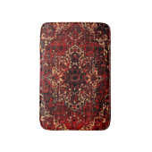 Orientaal tapeontwerp in donkerrood badmat (Voorkant Verticaal)