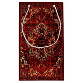 Orientaal tapeontwerp in donkerrood klein cadeauzakje (Achterkant)