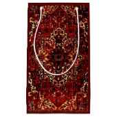 Orientaal tapeontwerp in donkerrood klein cadeauzakje (Voorkant)