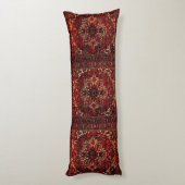 Orientaal tapeontwerp in donkerrood lichaamskussen (Achterkant (Verticaal))