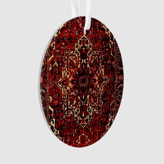 Orientaal tapeontwerp in donkerrood ornament (voorkant)