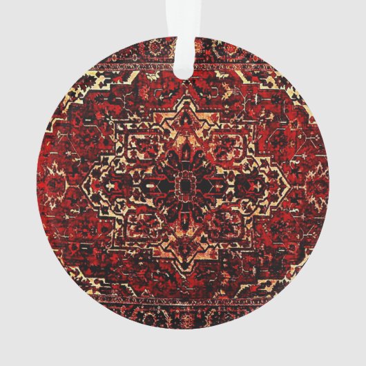 Orientaal tapeontwerp in donkerrood ornament (achterkant)