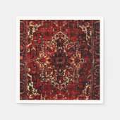 Orientaal tapeontwerp in donkerrood servet (Voorkant)