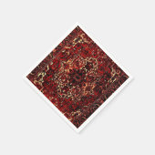 Orientaal tapeontwerp in donkerrood servet (Hoek)