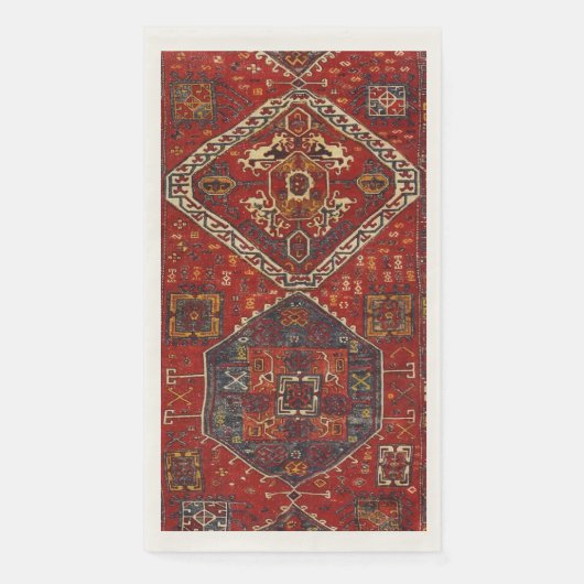 Orientaal tapeontwerp in donkerrood servet (Voorkant)