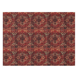 Orientaal tapeontwerp in donkerrood tafelkleed