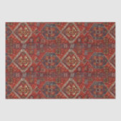 Orientaal tapeontwerp in donkerrood tissuepapier (Voorkant)