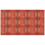 Orientaal tapeontwerp in felle sinaasappels tafelkleed (Voorkant (Horizontaal))