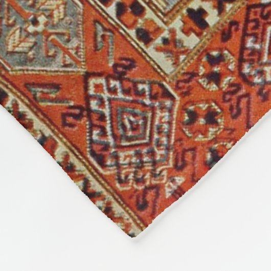 Orientaal tapeontwerp in het oranje fleece deken (Hoek)