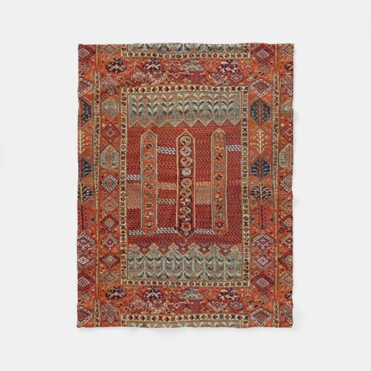 Orientaal tapeontwerp in het oranje fleece deken (Voorkant)