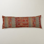 Orientaal tapeontwerp in het oranje lichaamskussen (Achterkant)