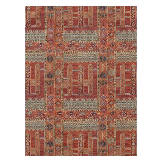 Orientaal tapeontwerp in het oranje tafelkleed (Voorkant)