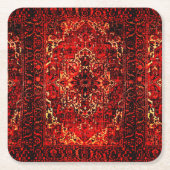 Orientaal tapeontwerp in levendige kleuren kartonnen onderzetters (Voorkant)