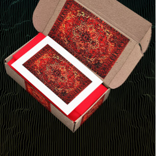 Orientaal tapeontwerp in levendige kleuren rechthoekige sticker