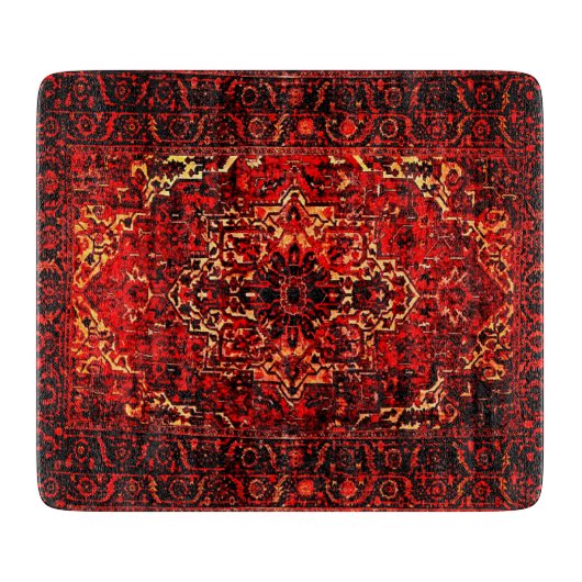 Orientaal tapeontwerp in levendige kleuren snijplank (Voorkant)