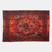 Orientaal tapeontwerp in levendige kleuren theedoek (Horizontaal)