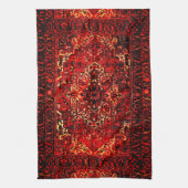 Orientaal tapeontwerp in levendige kleuren theedoek (Verticaal)