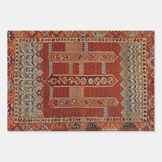 Orientaal tapeontwerp in sinaasappels inpakpapier vel (Voorkant 2)