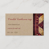 Orientaal tapeontwerp in visitekaartje (Voorkant)