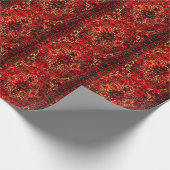 Orientaal tapeontwerp in warme kleuren cadeaupapier (Hoek)