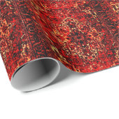 Orientaal tapeontwerp in warme kleuren cadeaupapier (Rol Hoek)