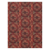 Orientaal tapepatroon in donkerrood tafelkleed (Voorkant)